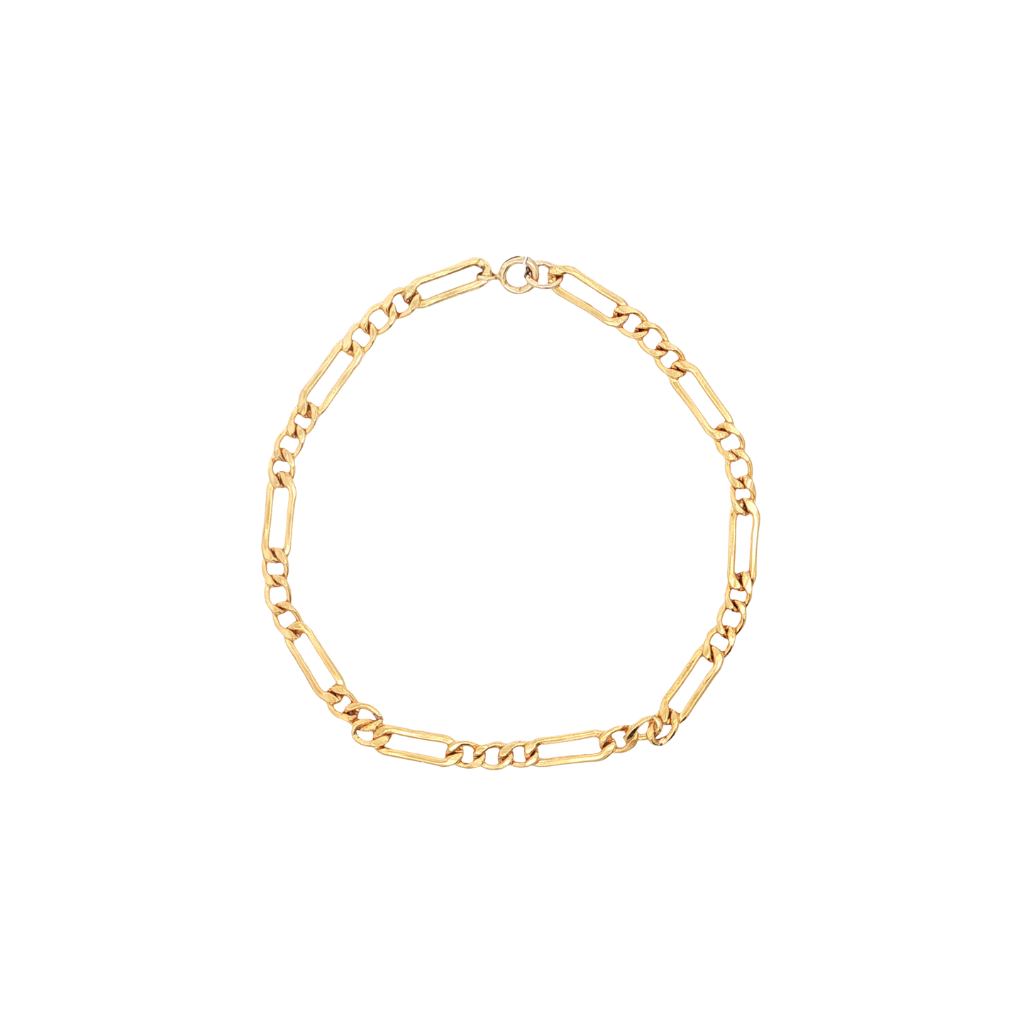 Figaro Chunky Gold Filled Bracelet