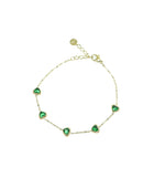 Emaline Emerald Heart Bracelet