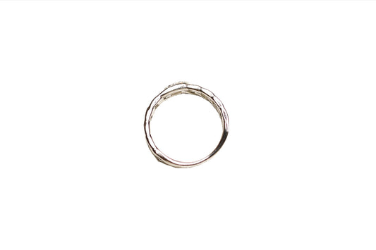 Pave Paperclip Sterling Silver Ring