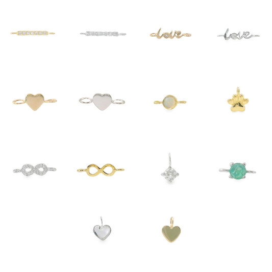 14K Solid/White Gold Charms