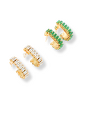 Fashionable Aliana Geo Earrings in vibrant green