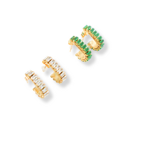 Fashionable Aliana Geo Earrings in vibrant green