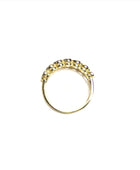 Stylish vermeil ring adorned with seven charming hearts