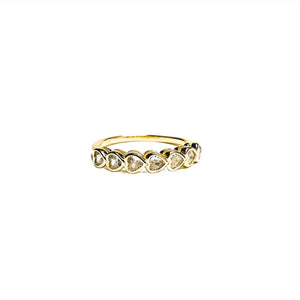 7 Hearts Vermeil Ring