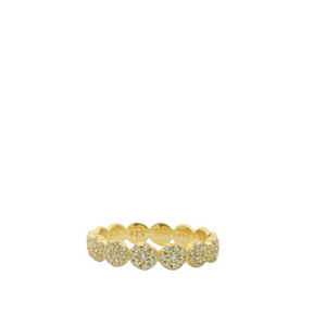 Pave Disco Ring In Vermeil