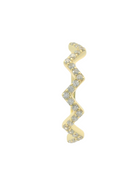 Zig Zag Pave Ring In Vermeil