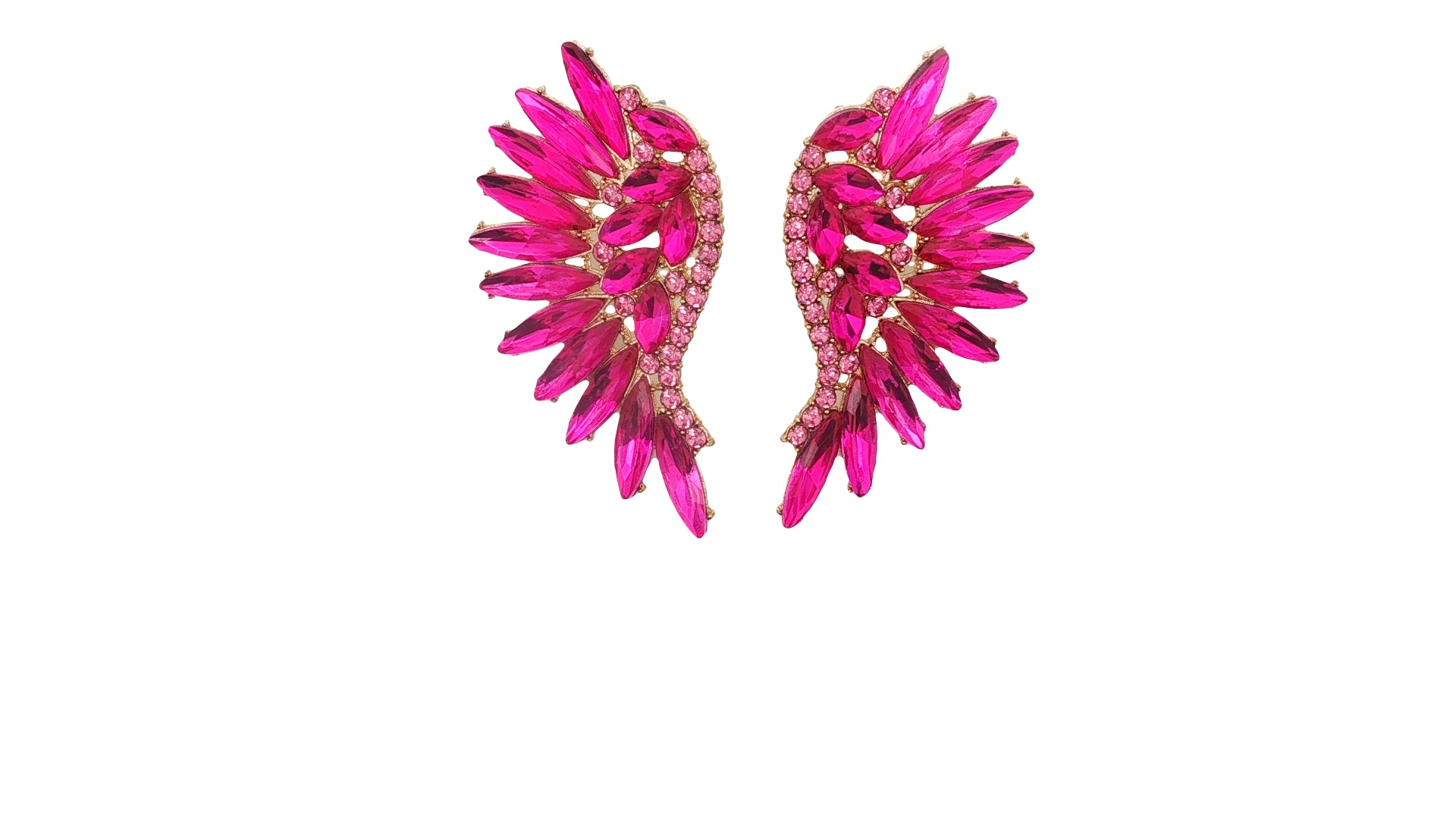 Angel Wings in Magenta Earrings