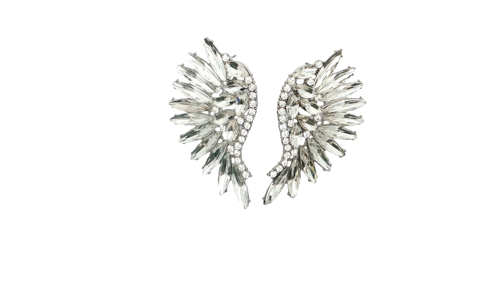 Angel Wings in Silver Earrings