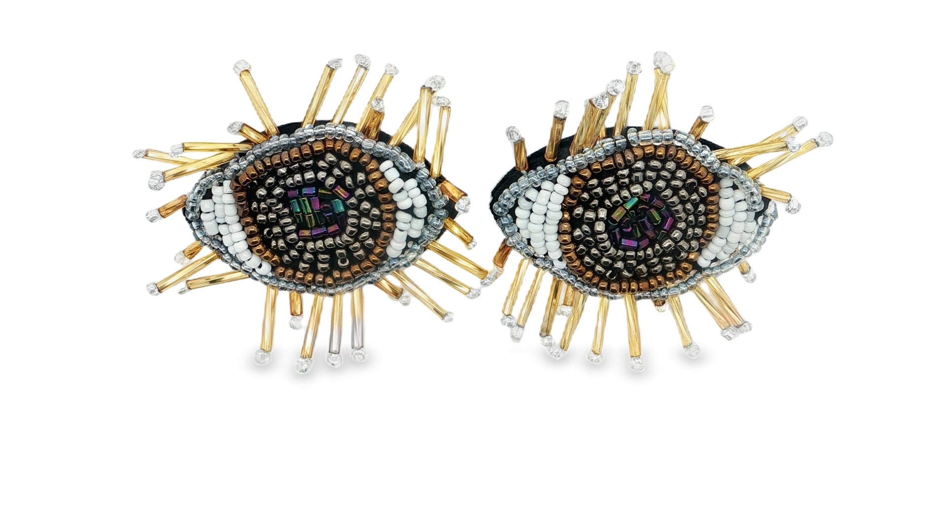 Beaded Evil Eye Studs