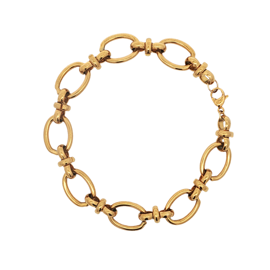 Chunky Bow Oval Bracelet