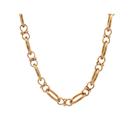 Chunky Oval Bow Necklace