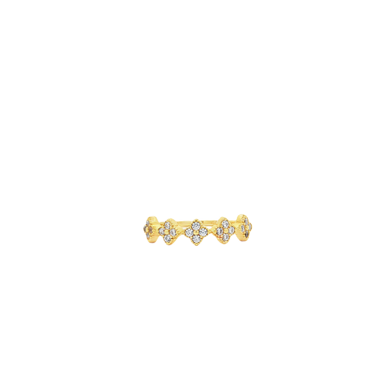 Clover Stack Vermeil Ring