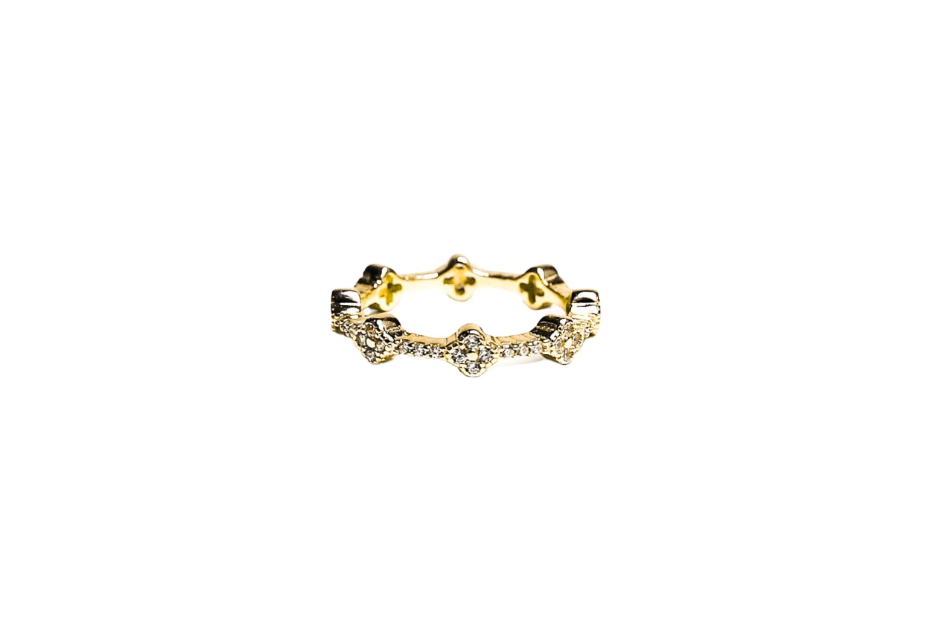 Clover Vermeil Ring – The Pink Swan Shop