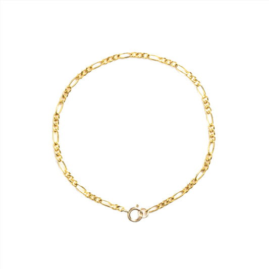Figaro Bracelet In Gold Filled