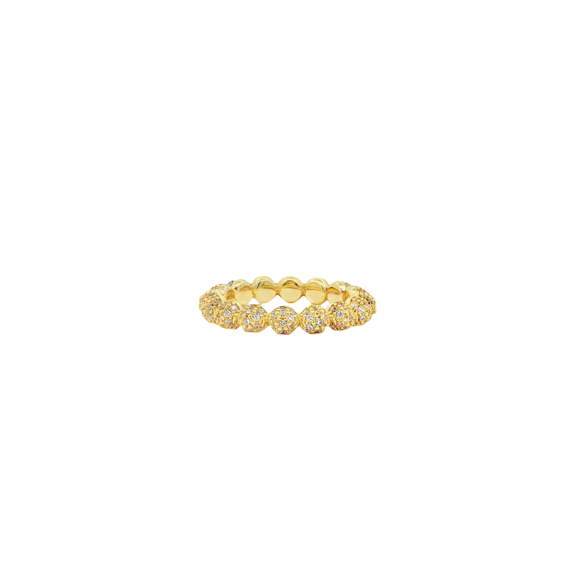 Dotted Dome Vermeil Ring