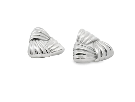 Trinity Geo Earrings Silver