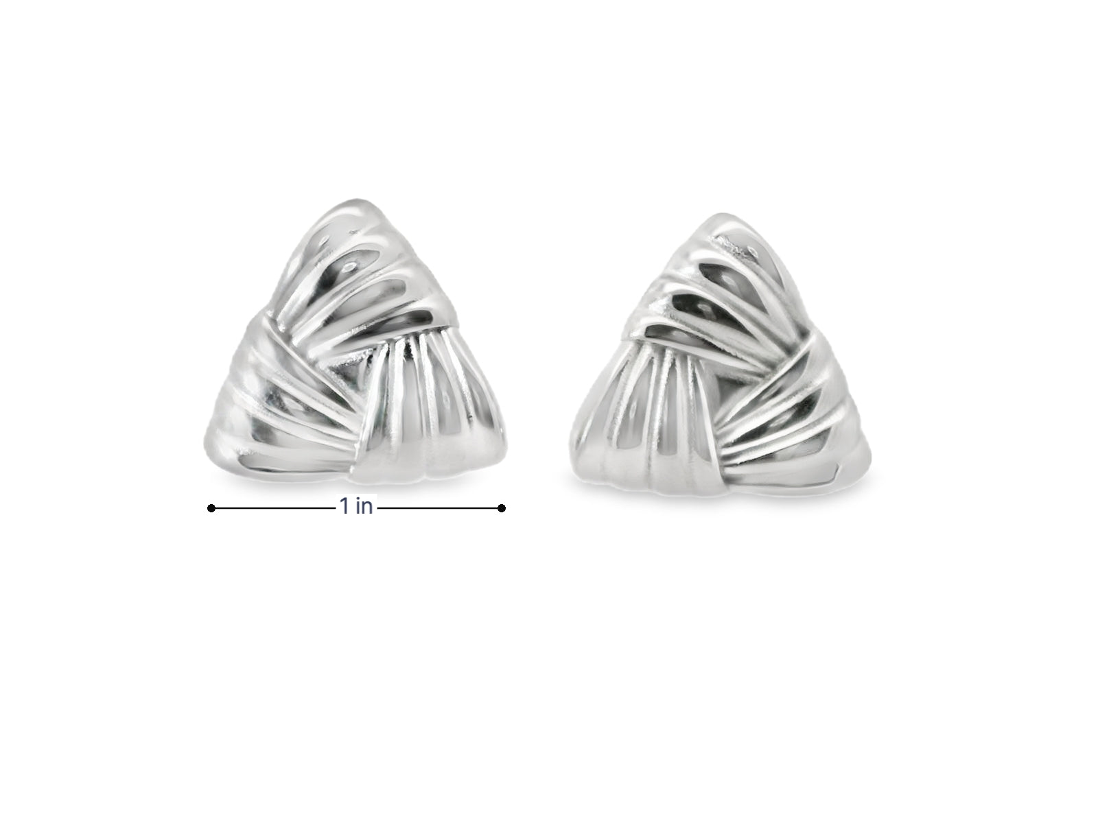 Trinity Geo Earrings Silver