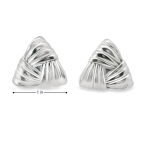 Trinity Geo Earrings Silver