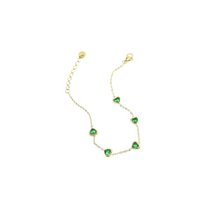 Emaline Emerald Heart Bracelet