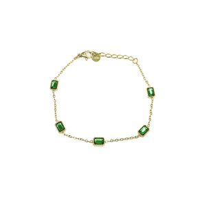 Emerald Emaline Rectangle Bracelet