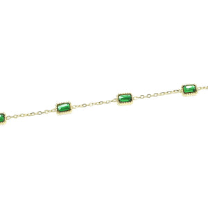 Emerald Emaline Rectangle Bracelet