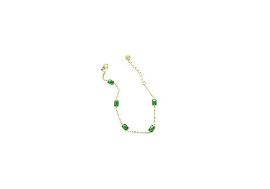 Emerald Emaline Rectangle Bracelet