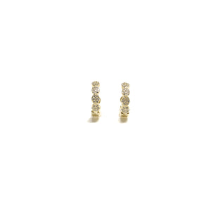 Pave Bubble Huggie Earrings