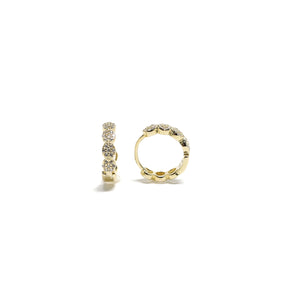 Pave Bubble Huggie Earrings