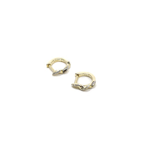 Pave Twist Huggie Hoops