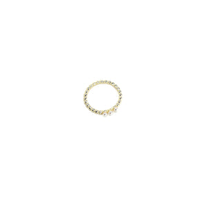 Elegant 3 pearl-accented vermeil ring for a sophisticated touch