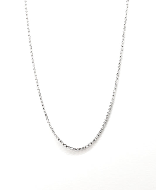 Box Chain Sterling Silver Necklace