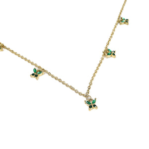 Butterfly Necklace In Emerald Green