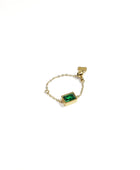 Emerald Emaline Chain Ring