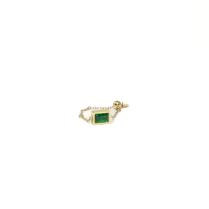 Emerald Emaline Chain Ring