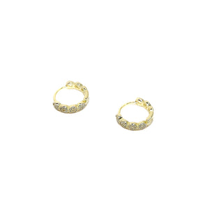 Pave Bubble Huggie Earrings