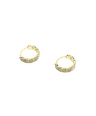 Pave Bubble Huggie Earrings