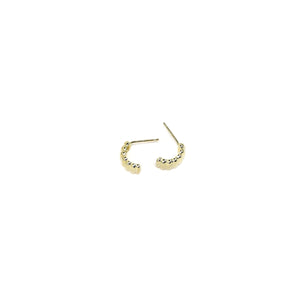 Ridged Huggie Hoops In Vermeil