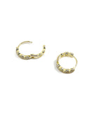 Pave Bubble Huggie Earrings