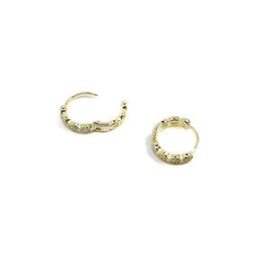 Pave Bubble Huggie Earrings