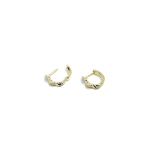 Pave Twist Huggie Hoops