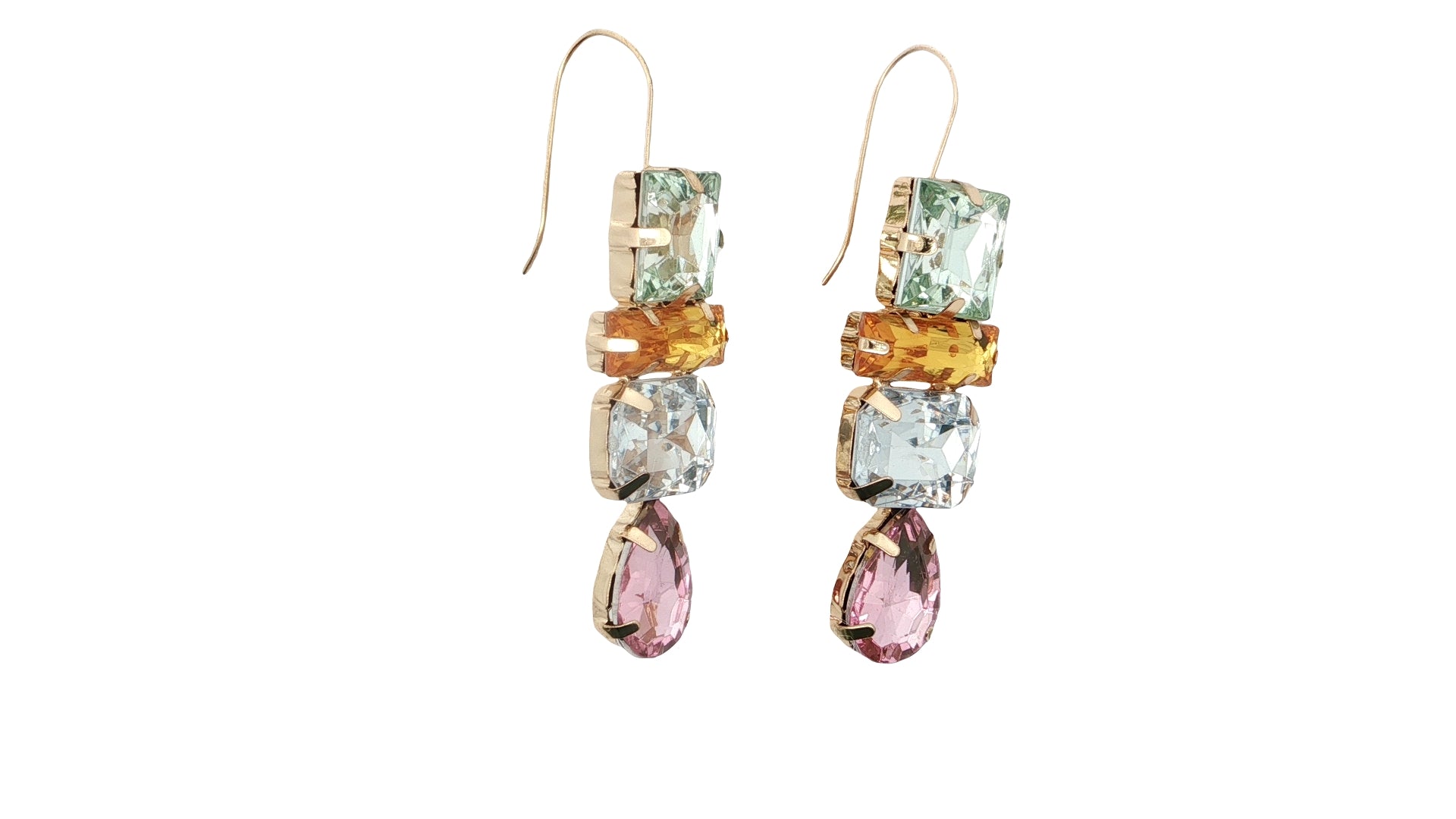 Glass Rainbow Earrings