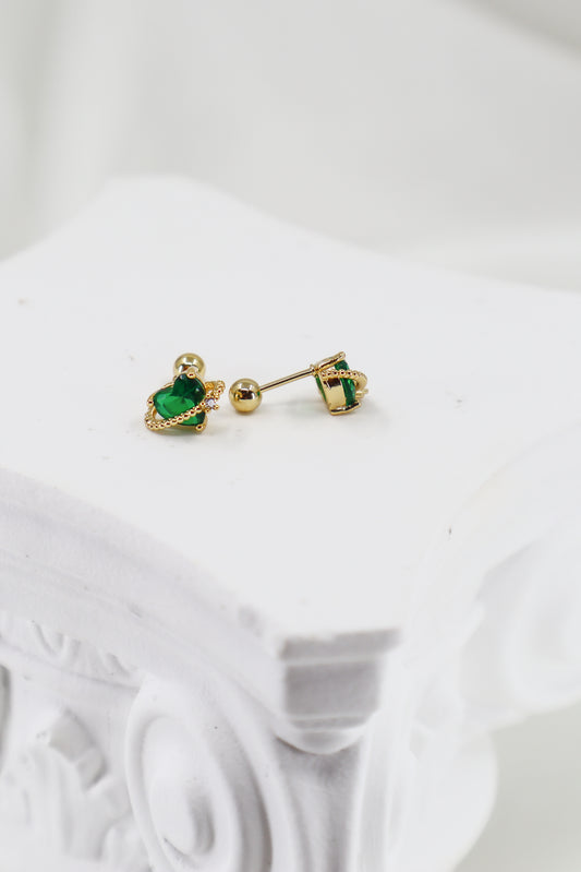 Your a Doll Cartilage Earrings Emerald