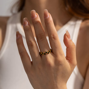 Bejeweled Zig Zag Rings