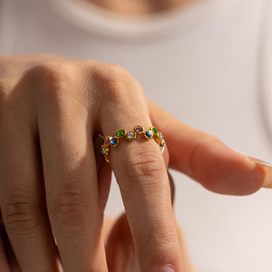 Bejeweled Zig Zag Rings