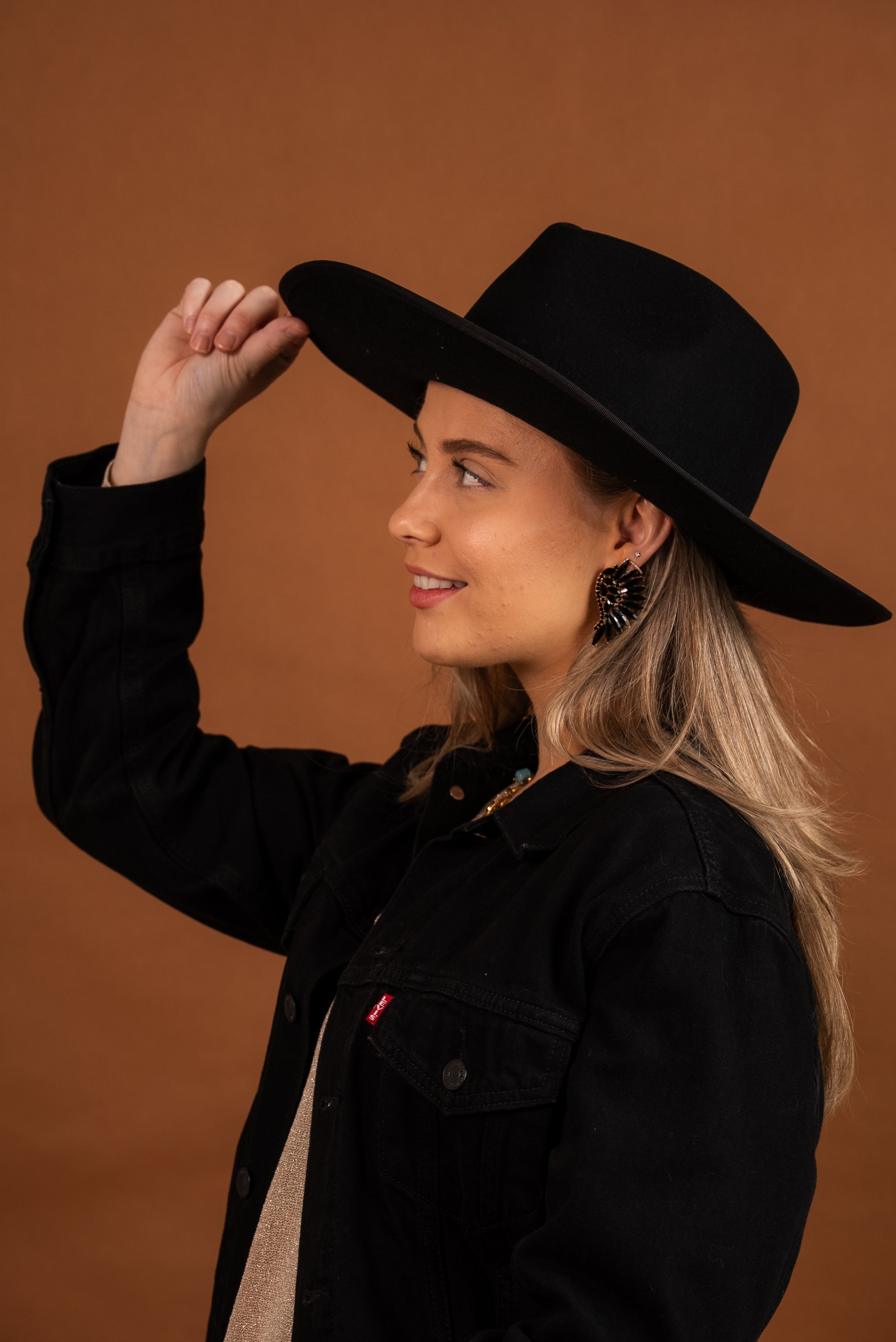 Angel Wings In Black Earrings