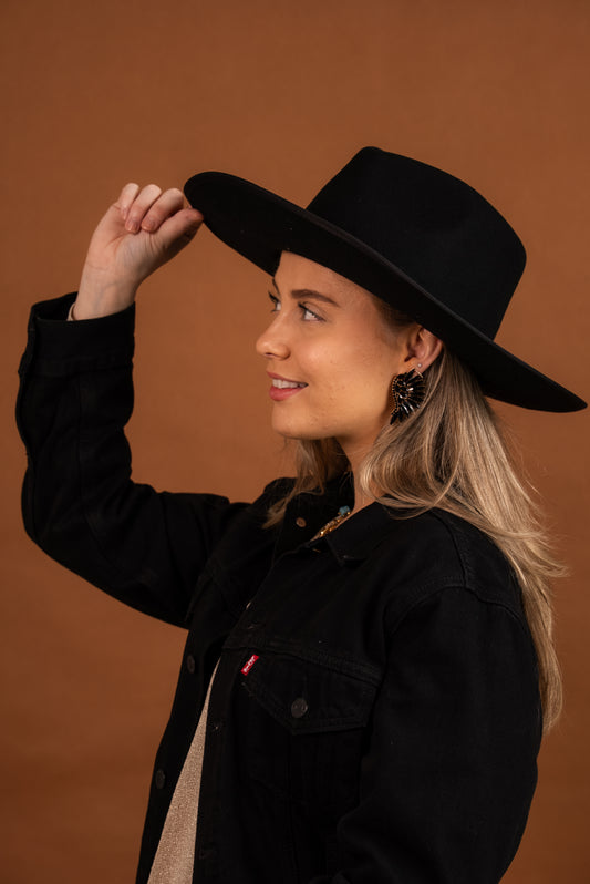 Angel Wings In Black Earrings