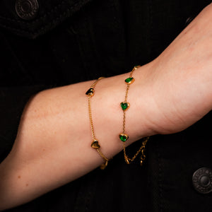 Emaline Emerald Heart Bracelet