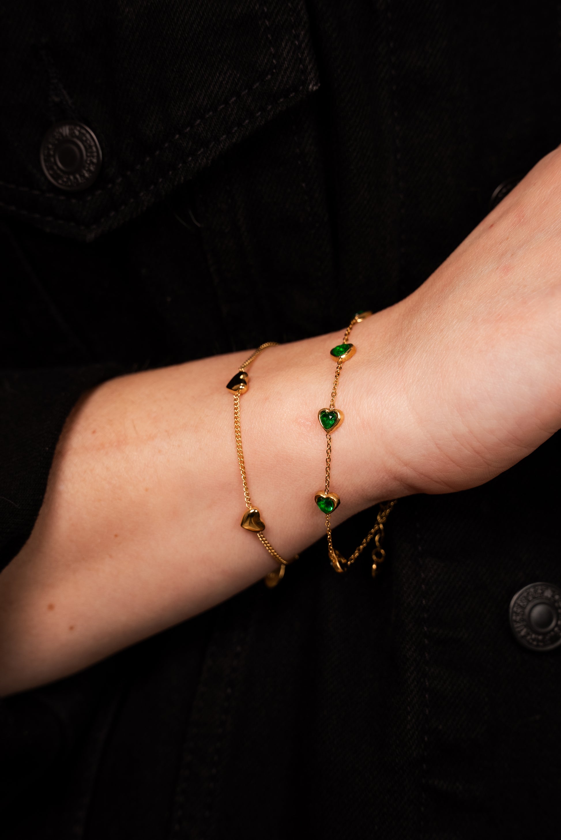 Emaline Emerald Heart Bracelet