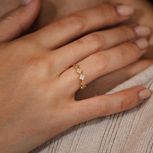 Clover Stack Vermeil Ring