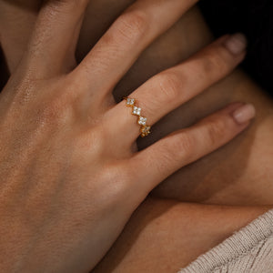 Clover Stack Vermeil Ring